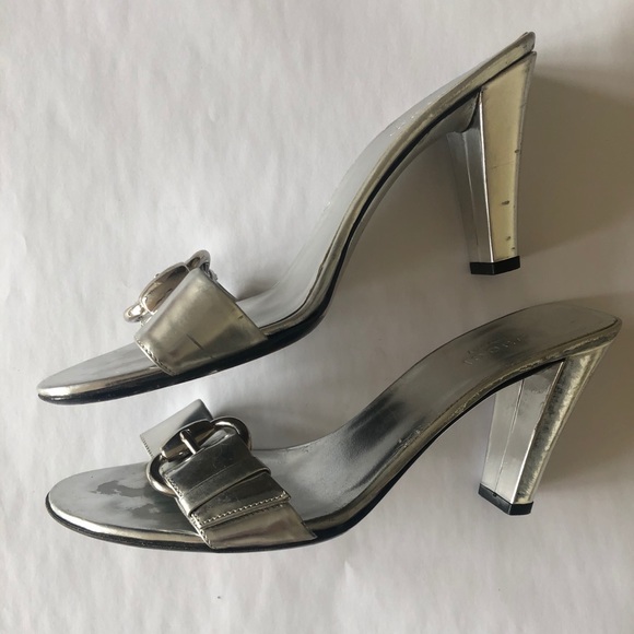 Vintage Gucci Silver Mule Sandals - Picture 4 of 9